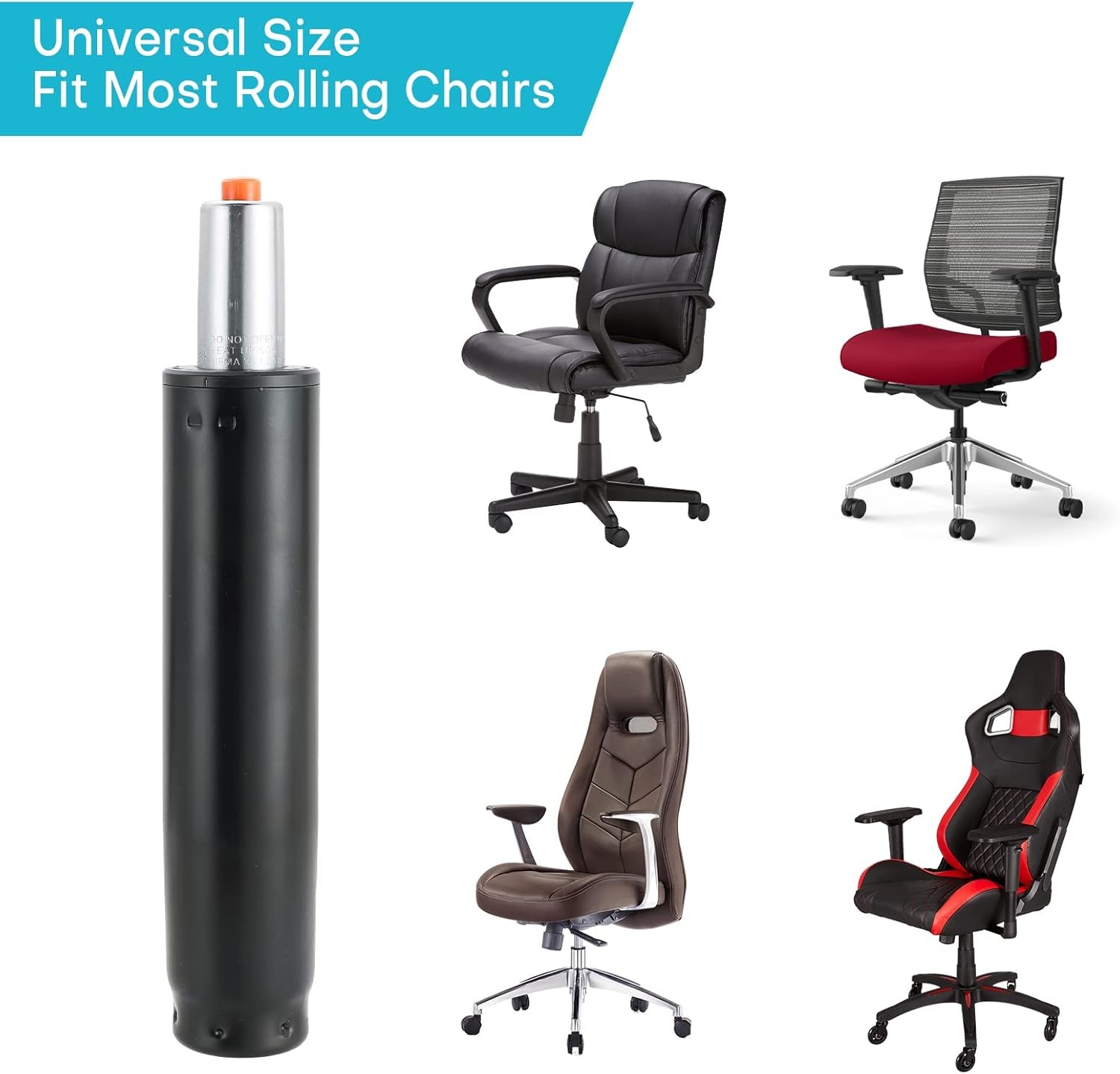 Office Chair Gas Lift Cylinder Replacement Pneumatic Shock Piston 10.5" to 15.5"