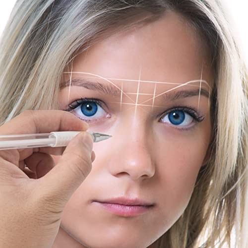 TEONEI Eyebrow microblading Marker Pen,Skin Marker Pen,Eyebrow Permanent White