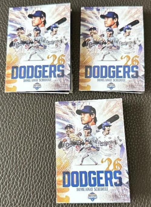 LOS ANGELES DODGERS 2026 POCKET SCHEDULE SET OF 3 SHOHEI OHTANI FREEMAN NAKAMOTO
