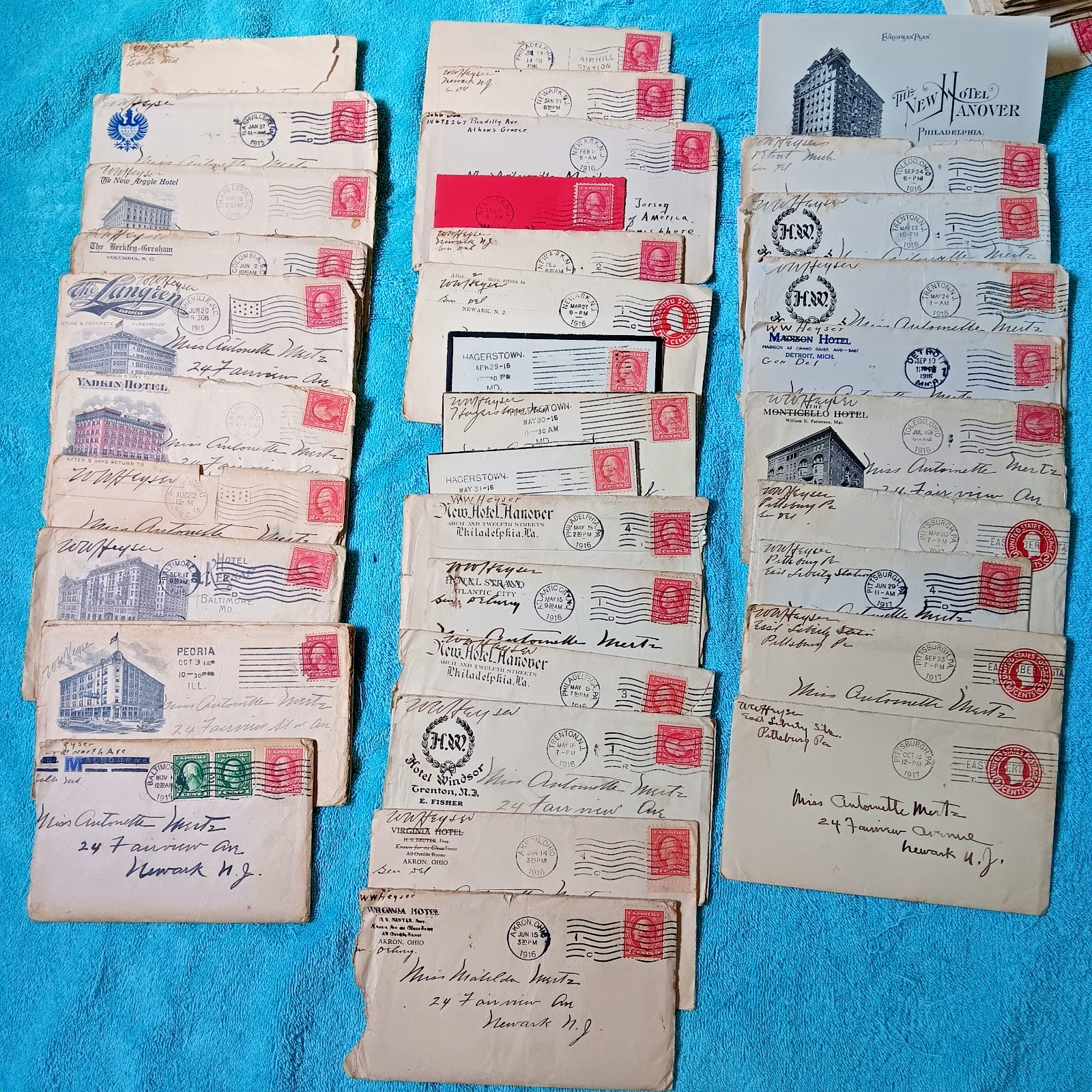 1910 to 1930's letter's from and to Nazi supporter stock #799