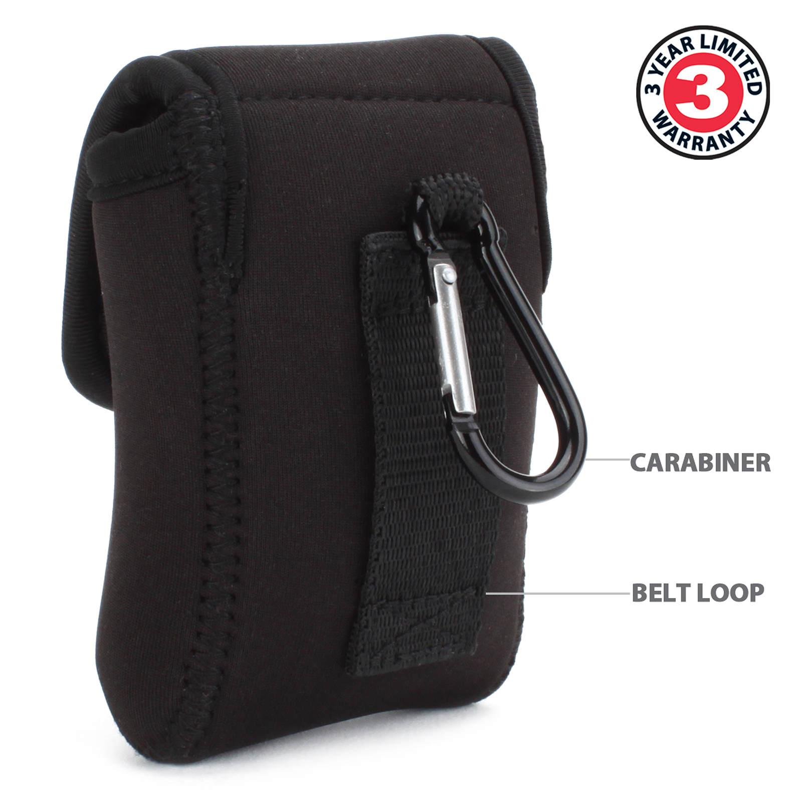 USA GEAR Slingshot Ammo Pouch Holder with Belt Loop & Carabiner Clip