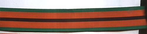 IRISH WAR  BLACK & TAN SURVIVORS MEDAL RIBBON 6 inches