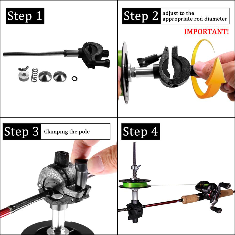 THKFISH Fishing Line Spooler Winder Mini Line Spooler Fishing Rod Reel Spooling