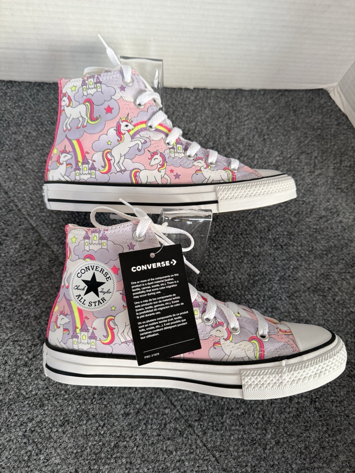 Converse Chuck Taylor All Star Unicorn High Top Sneakers Youth 4 Pink Rainbow