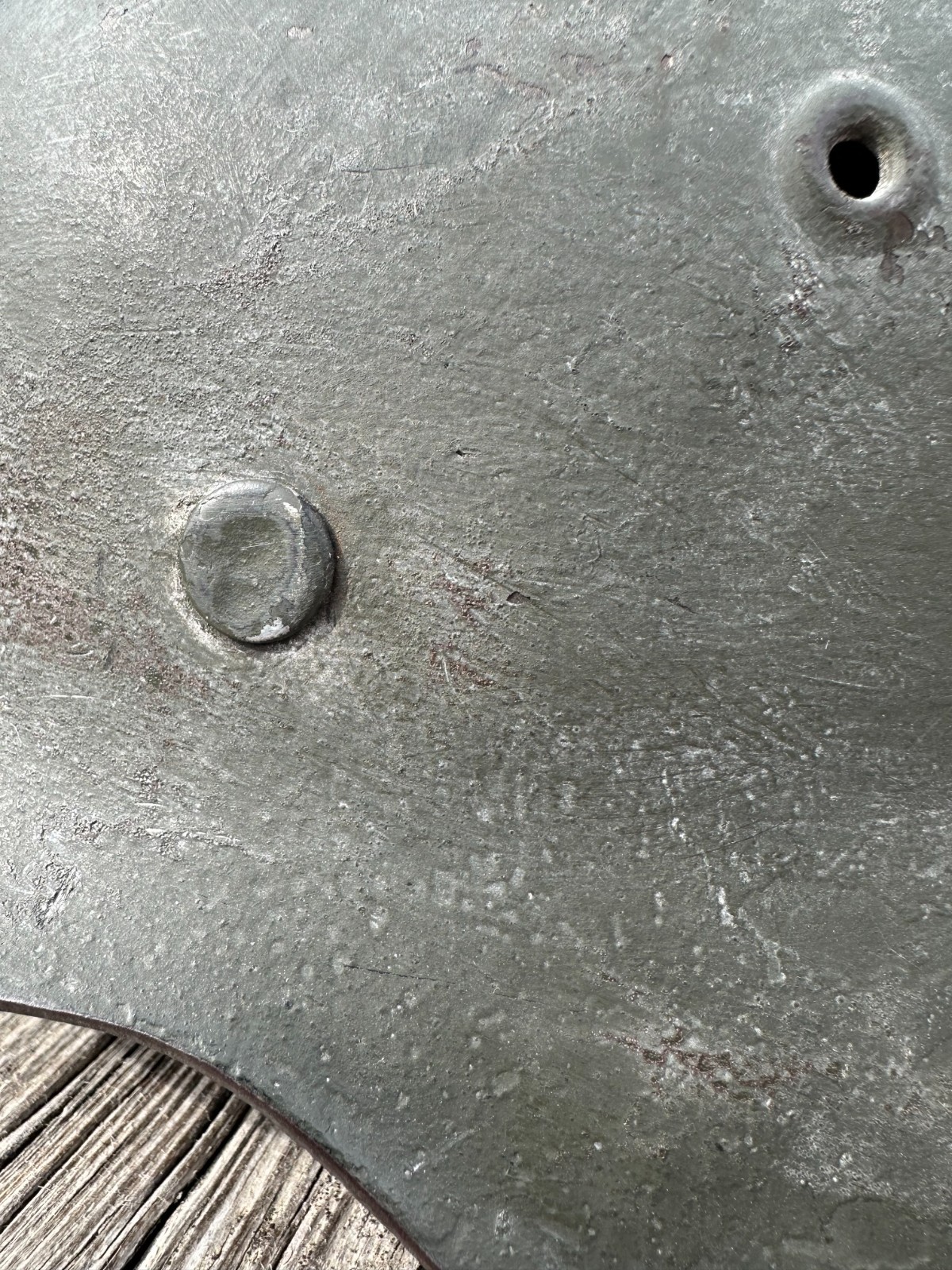 Original German M42 Combat Helmet Stahlhelm - Ex Snow Camo!