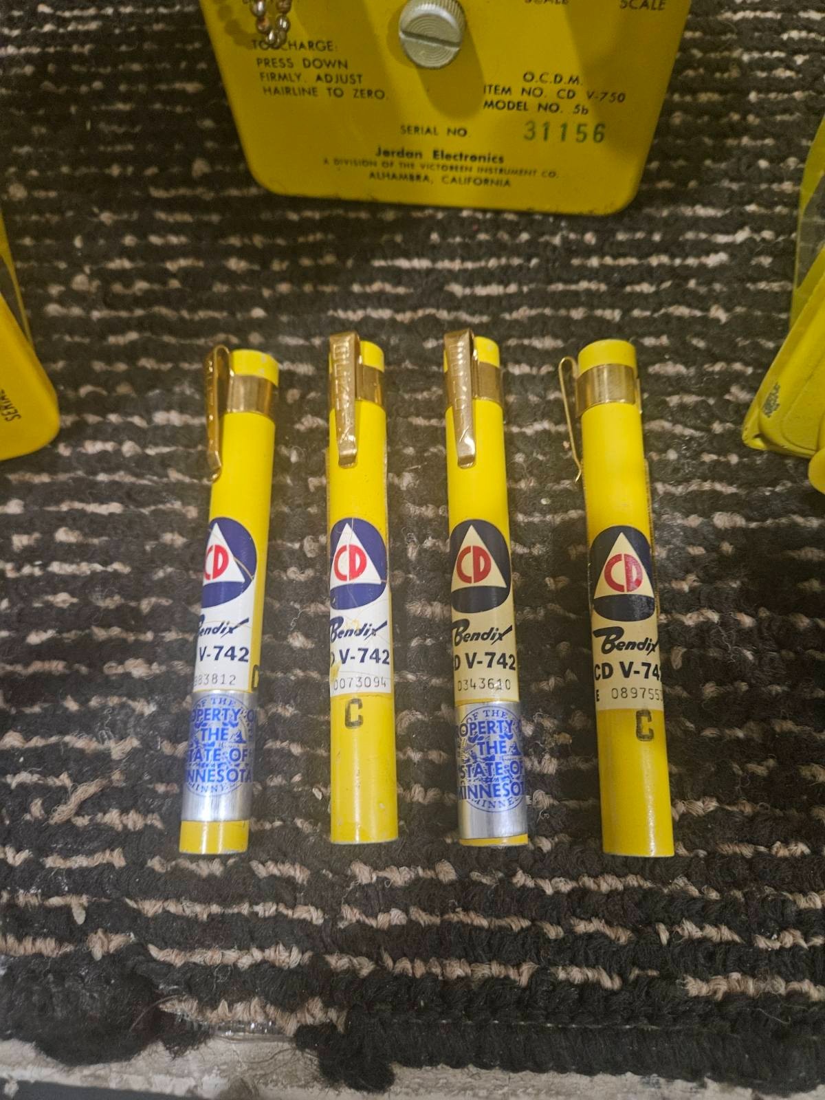 Cold War Civil Defense Geiger Counter Victoreen CDV-715 1a and CVD750 5B