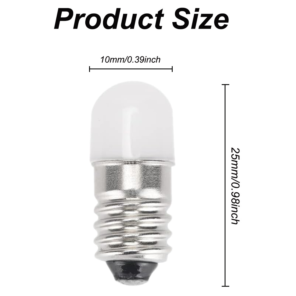 10 Pack of Bright White #1447 18 volt SCREW BASE LED BULBs for Lionel Trains