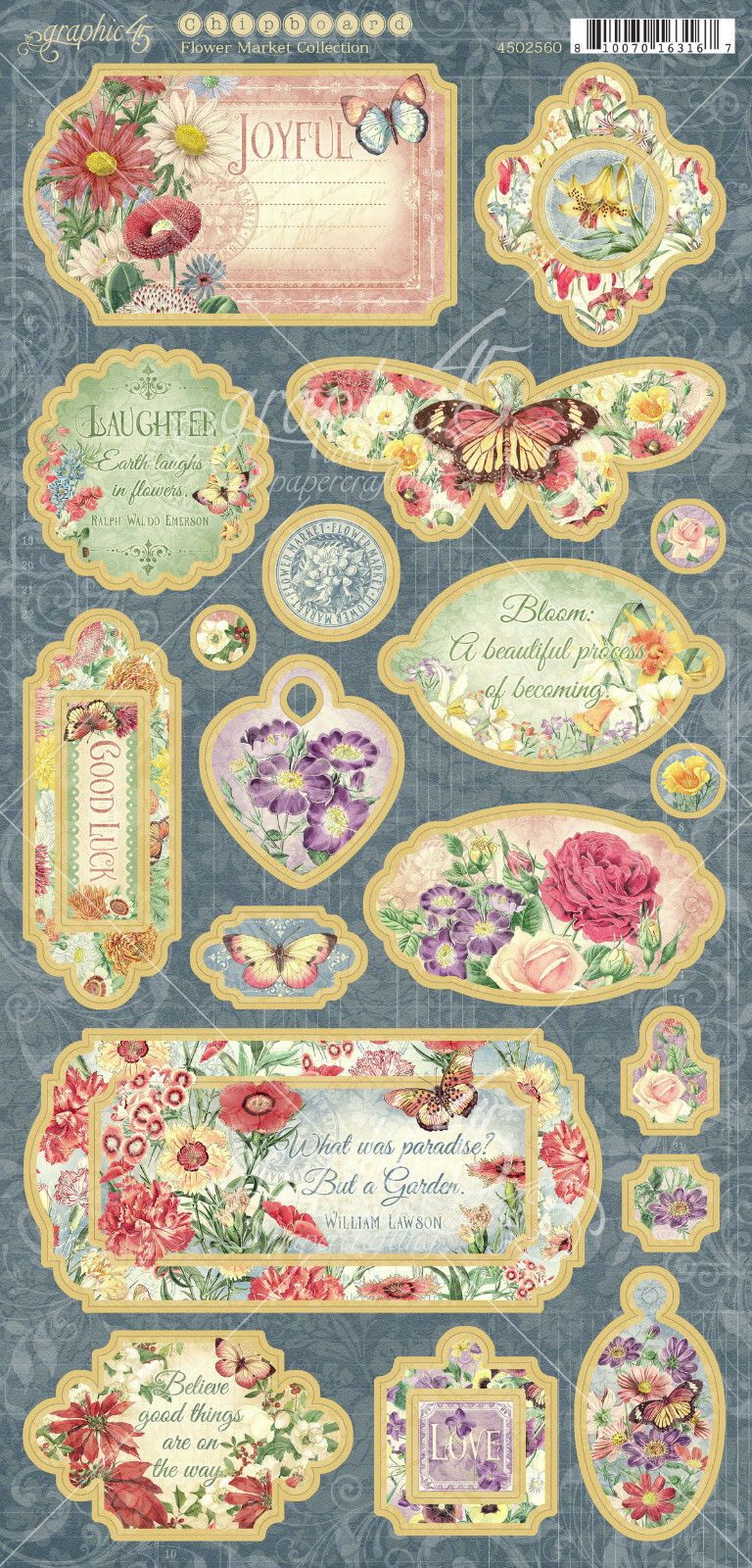 GRAPHIC 45 *FLOWER MARKET* COMPLETE COLLECTION PACKAGE BUNDLE CALENDAR GORGEOUS