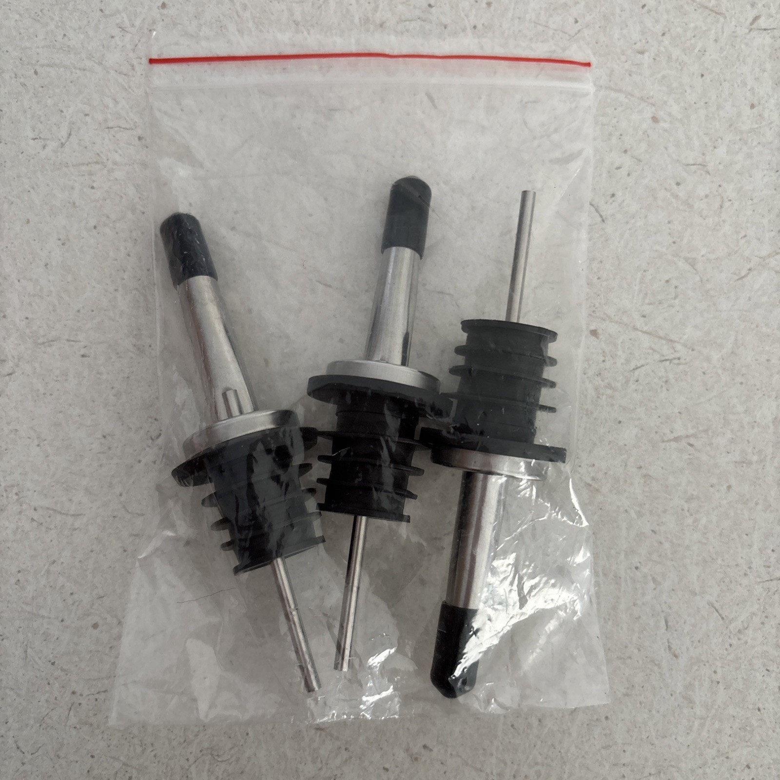 Spill-Stop  Medium Flow Tapered Liquor Pourer, Chrome pack of 8