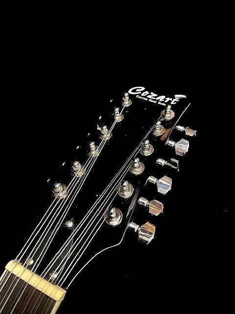 NEW 12 STRING ADAM JONES LP STYLE SILVER BURST SOLID MAHOGANY ELECTRIC GUITAR