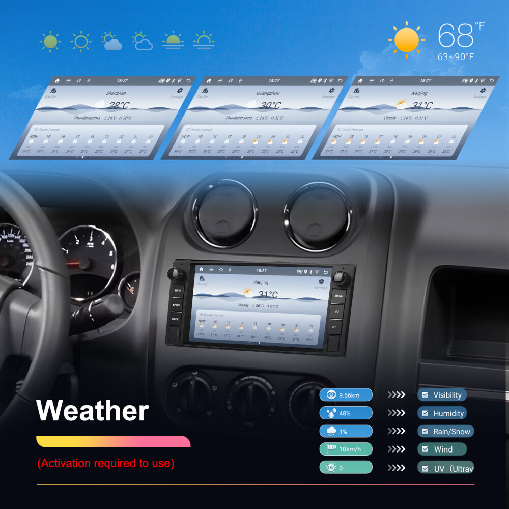 7" Carplay For Dodge RAM 1500 2500 2009-2012 Android 15 Car Radio GPS NAV Stereo