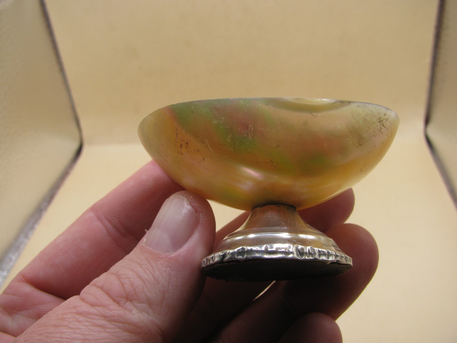 Birmingham 1907 Sterling Silver & Mother Of Pearl Caviar Bowl