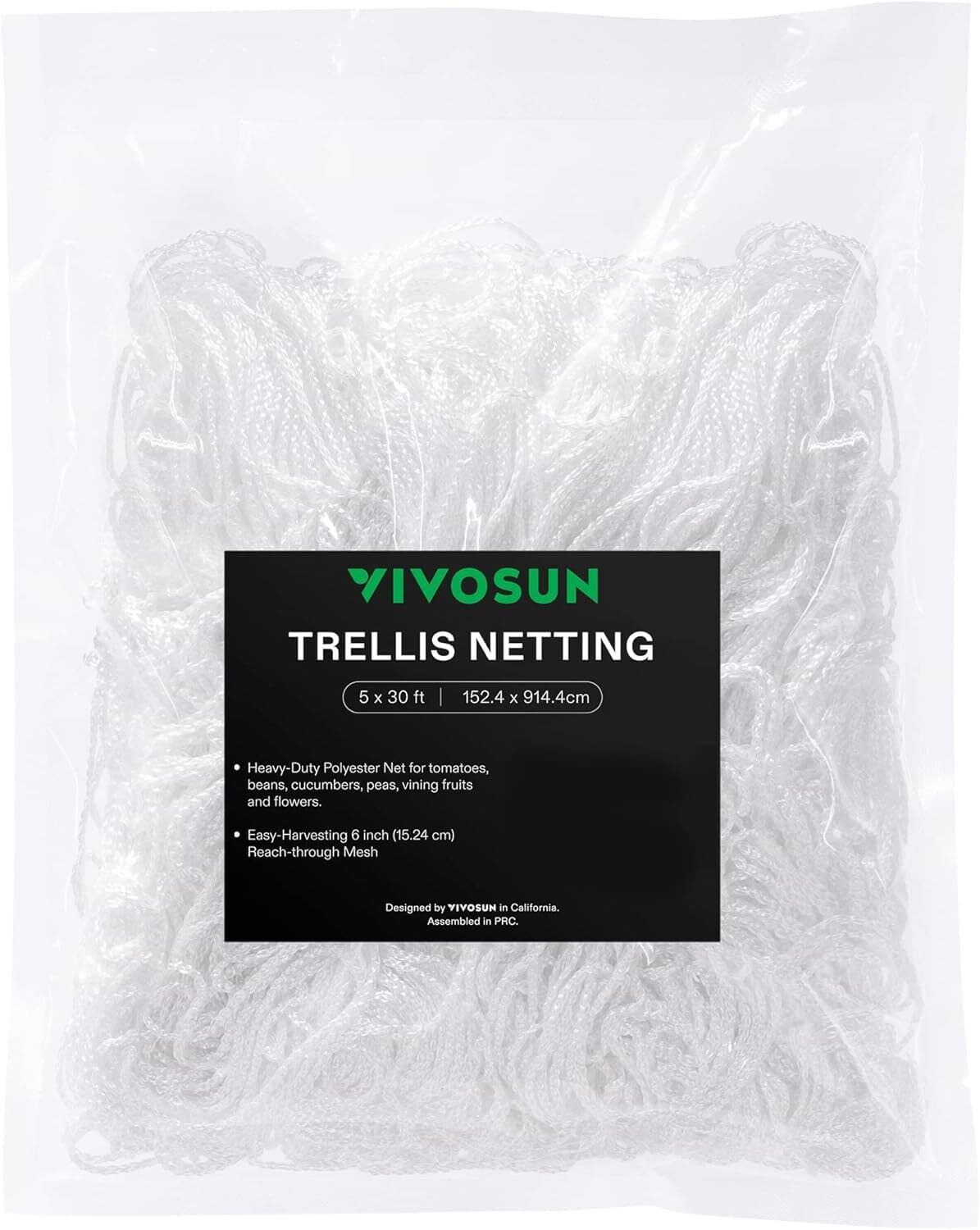 VIVOSUN 15'/30' Heavy Duty Grow Trellis Netting Polyester Plant Climb