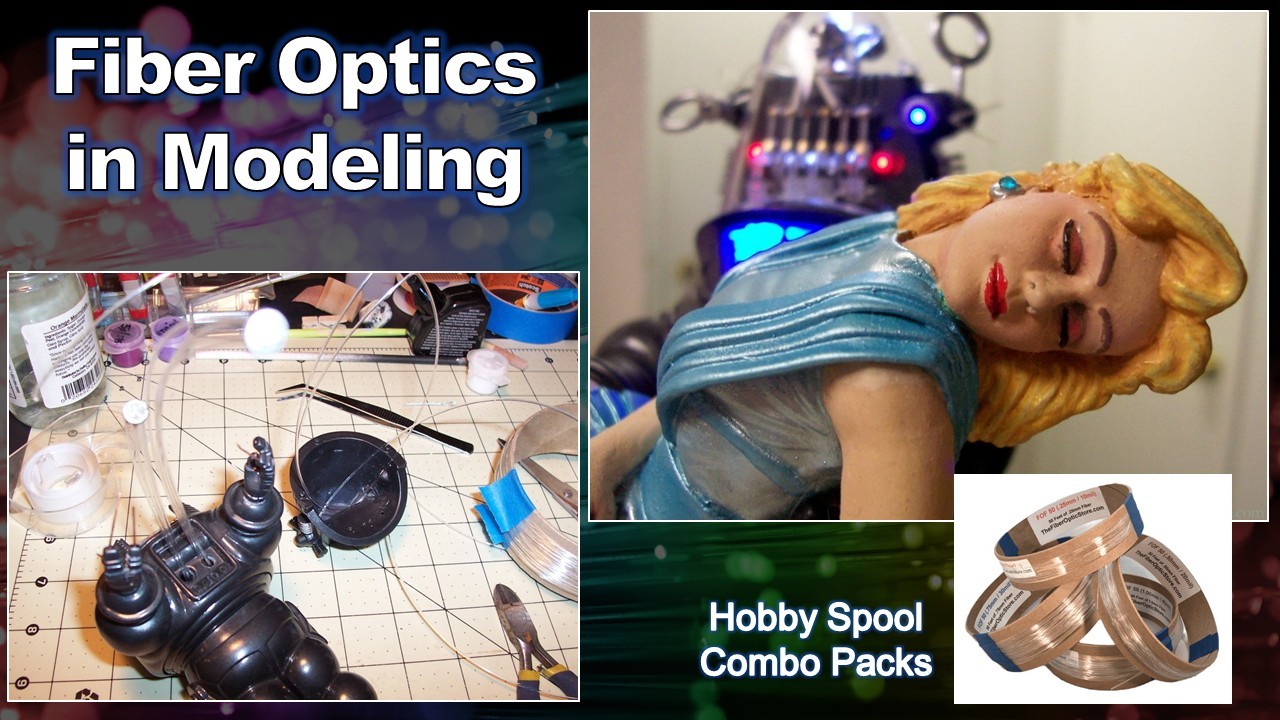 Fiber Optic Lighting Filament-50ft of each thickness: .25mm .50mm .75mm & 1.0mm