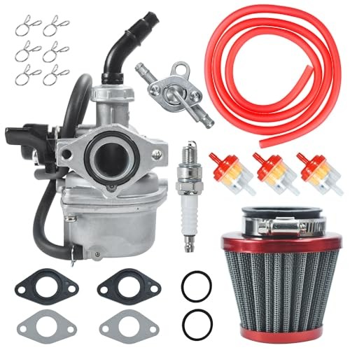 PZ19 Carburetor Carb Air Filter Fuel Line Kit for 50cc 70cc 90cc 110cc RED