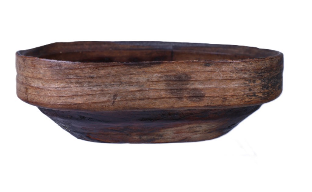 19th Century Eskimo Wood Oil Bowl