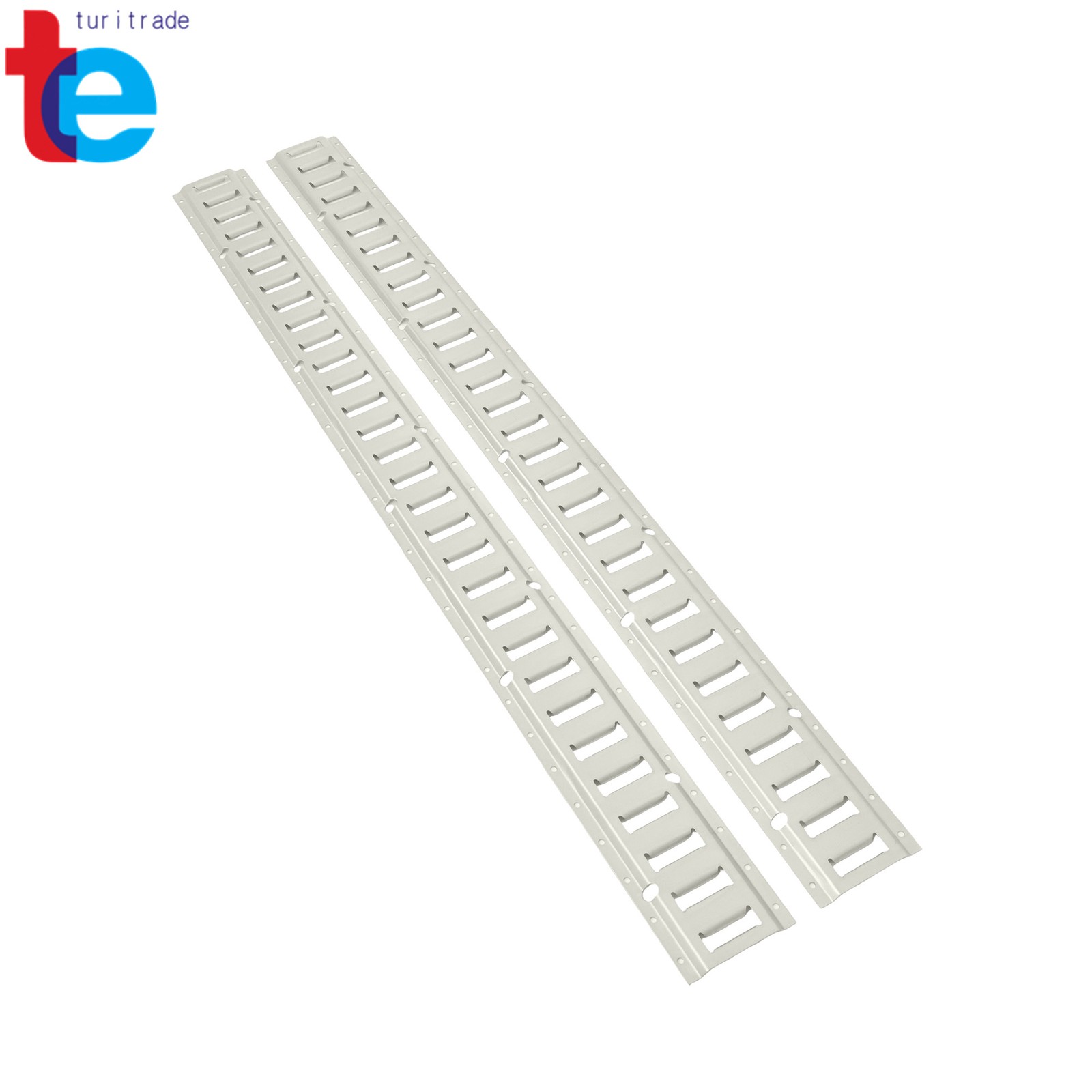 Set of (8) Galvanized Steel 5' Horizontal E-Track Rails for Trailer/Truck/Van