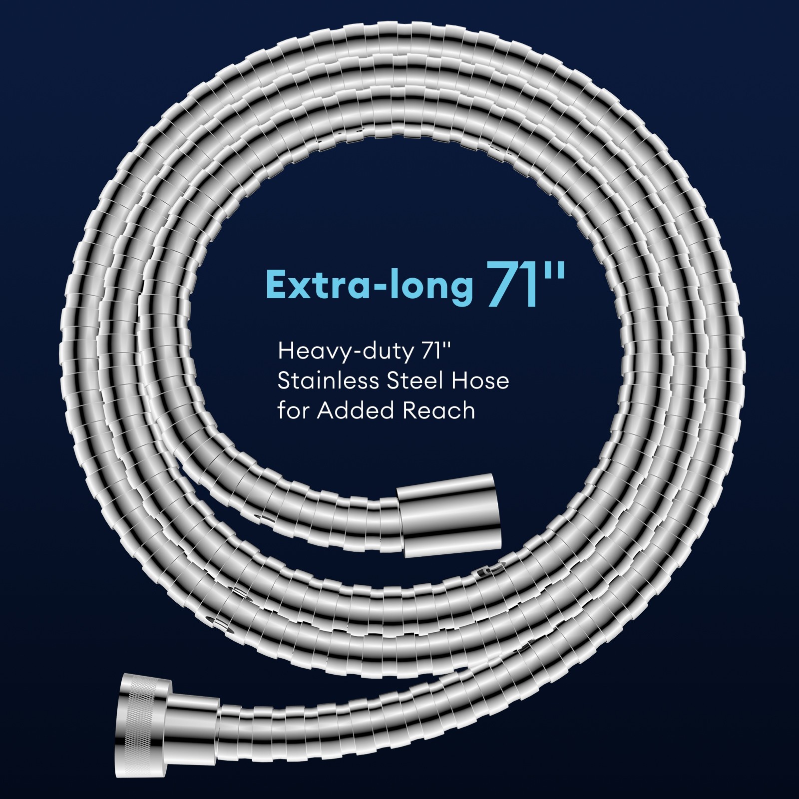 JOMOO High Pressure Handheld Shower Head,3 Modes, One-Button Descaling, 71" Hose