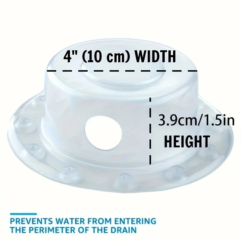 Bathtub Overflow Drain Cover Stopper Strong Suction Deeper Bath Water Seals Plug