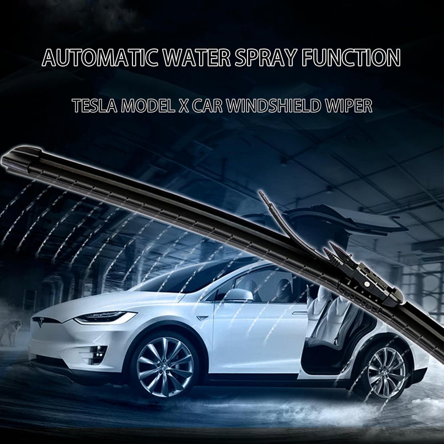 Front Windshield Wiper Blade for Tesla Model X 28" + 18" with Integrated Washing