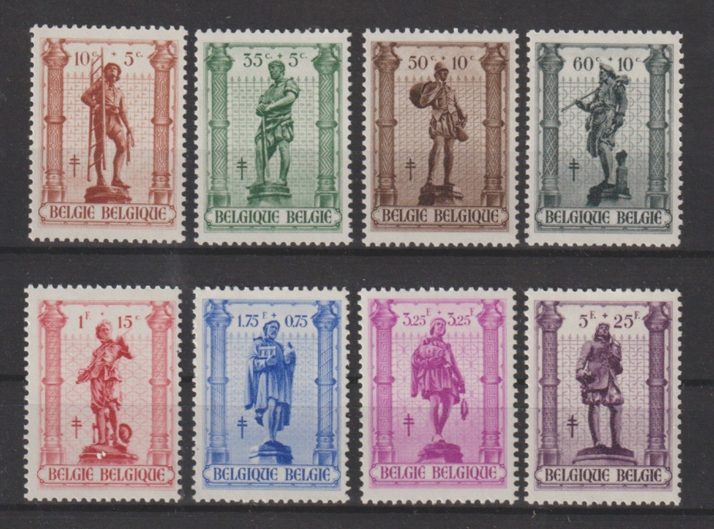 Belgium - 1943 - COB 615/22** - Scott B346/53 - MNH -