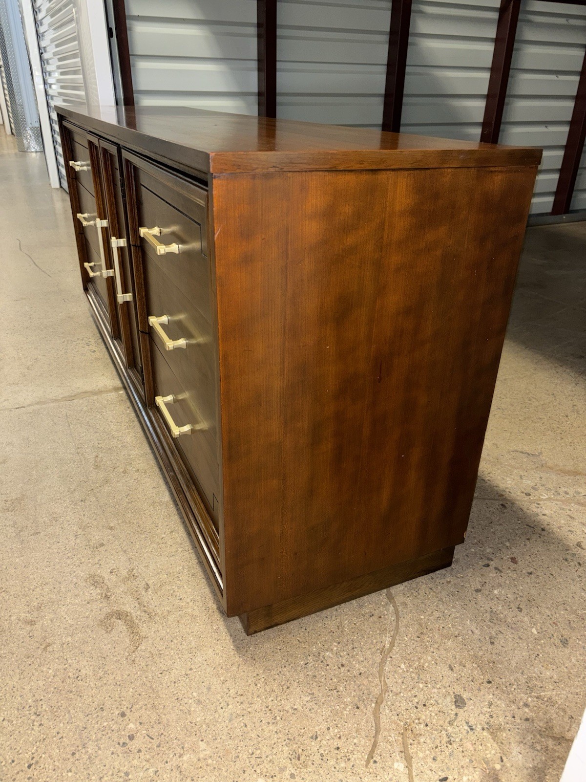 Vintage Mid Century Modern 9 Drawer Dresser by Dixie