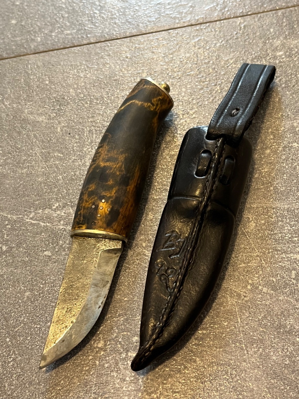 vintage swedish handmade knife puukko by BJ hunting fishing camping