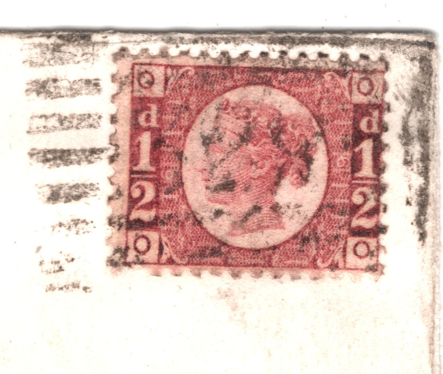 GB QV BANTAM ½d Plate 6 (OO) Cover *TRANENT* Haddington 1875 Edinr Scotland XB50