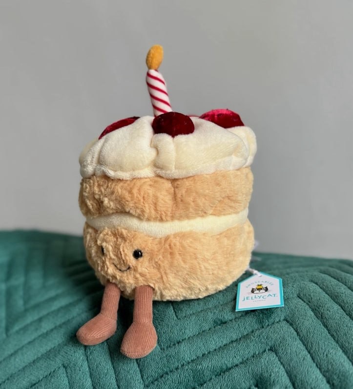 Jellycat Birthday Cake Plush Collectible Stuffed Toy Soft Plush w/ Dust Bag New