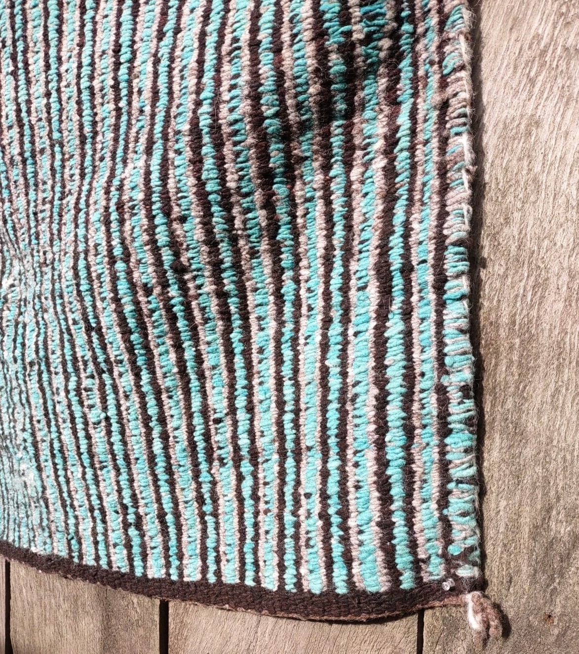 Navajo Rug Antique Native American Indian Twill Weaving Textile 1910 62 x 30