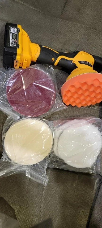 Cordless Buffer Polisher Kit for Dewalt 20V Battery (No Battery), 6-Inch Orbita