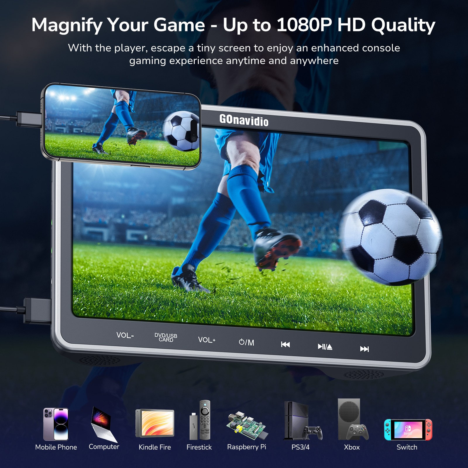 2X10.1" Dual Screen Car Headrest DVD Player TV Rear-Seat Monitor 1080P HDMI USB