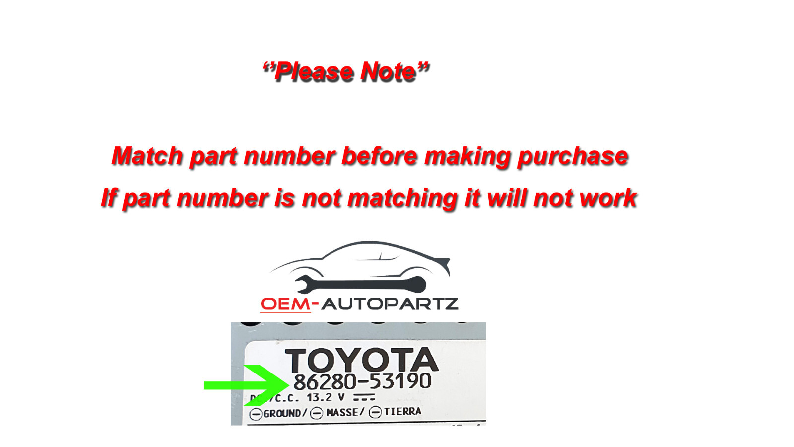 Lexus IS250 IS350 Radio stereo pioneer amplifier oem used 86280-53190