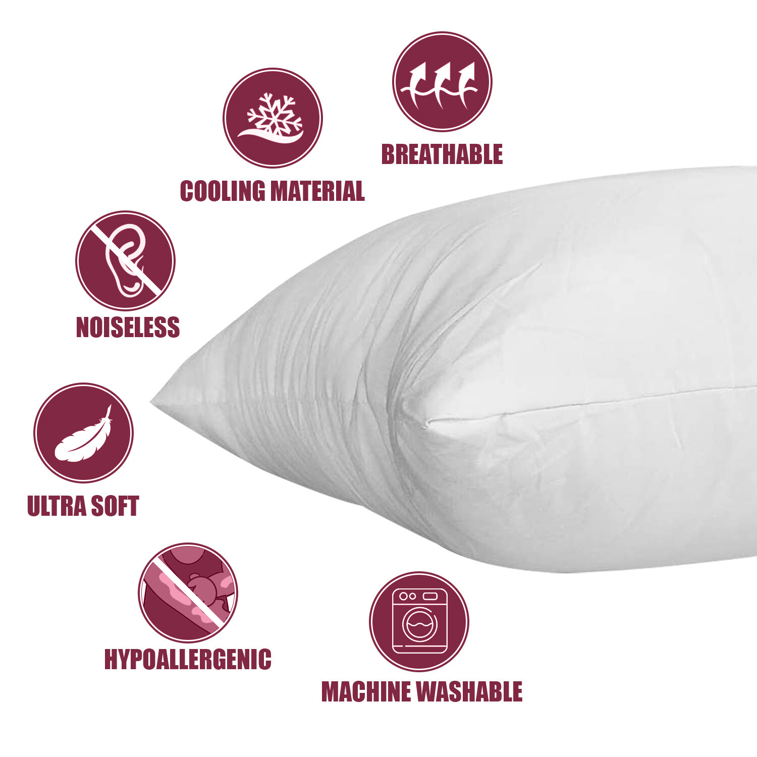 Decorative Throw Pillows Insert Pack of 4 Couch Pillows Sofa Bounce Back Cushion