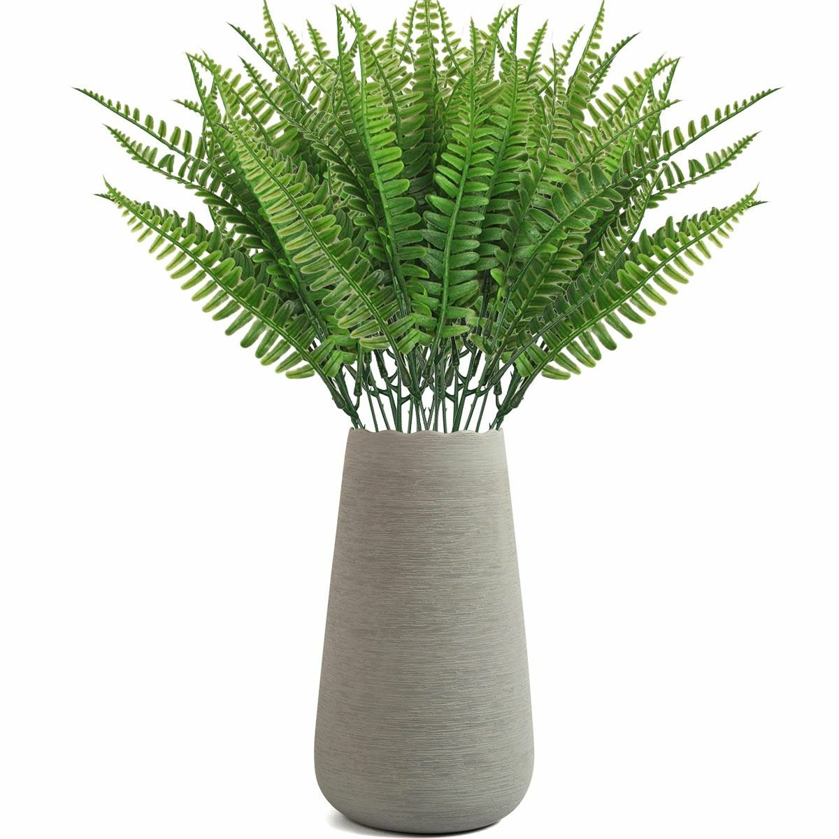 3X Artificial Fake Boston Fern Plants Bushes Artificial Ferns Outdoor Decor US