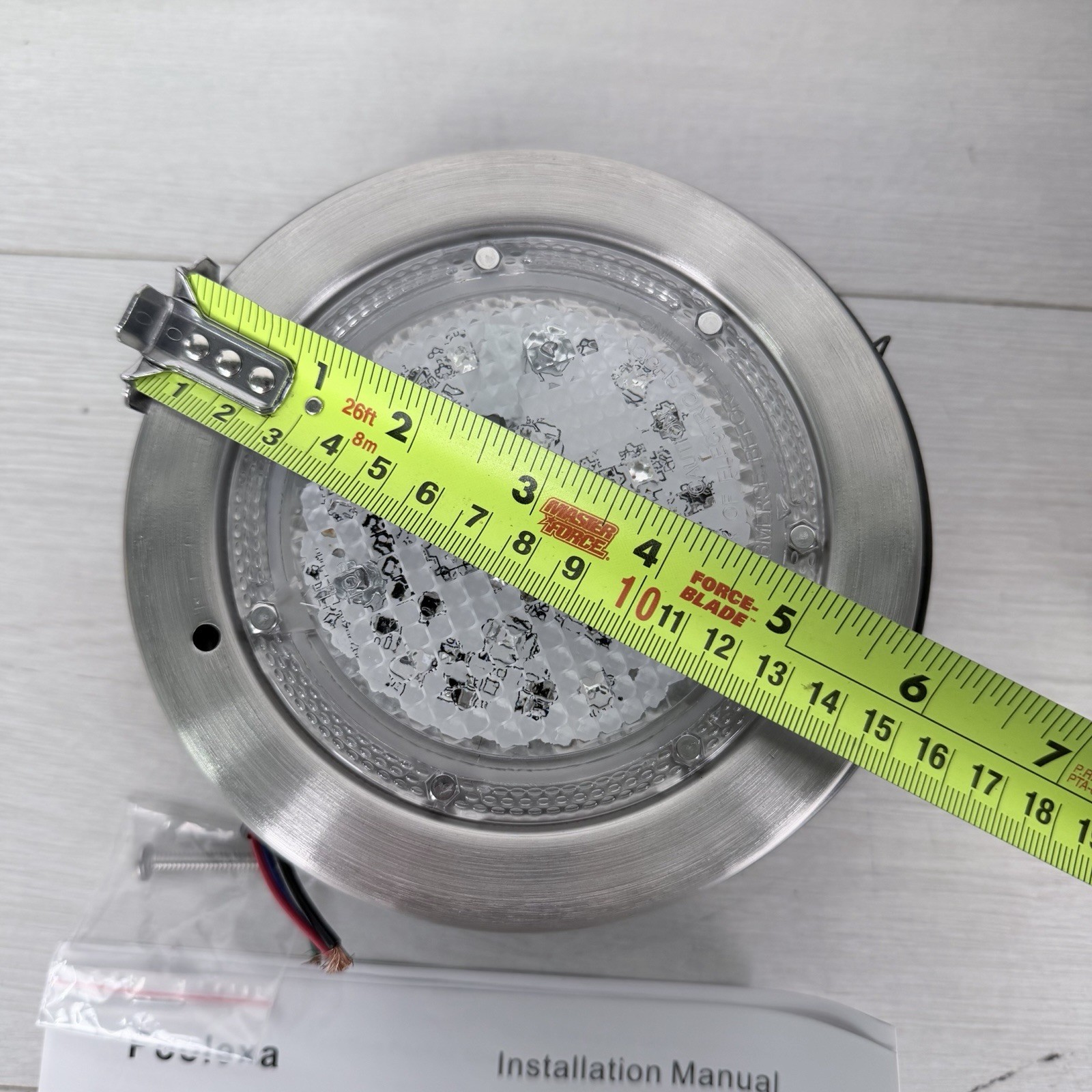 Poolexa LED Multicolor Inground Pool Light 6" Small w/ 50ft cord NO CONTROLLER