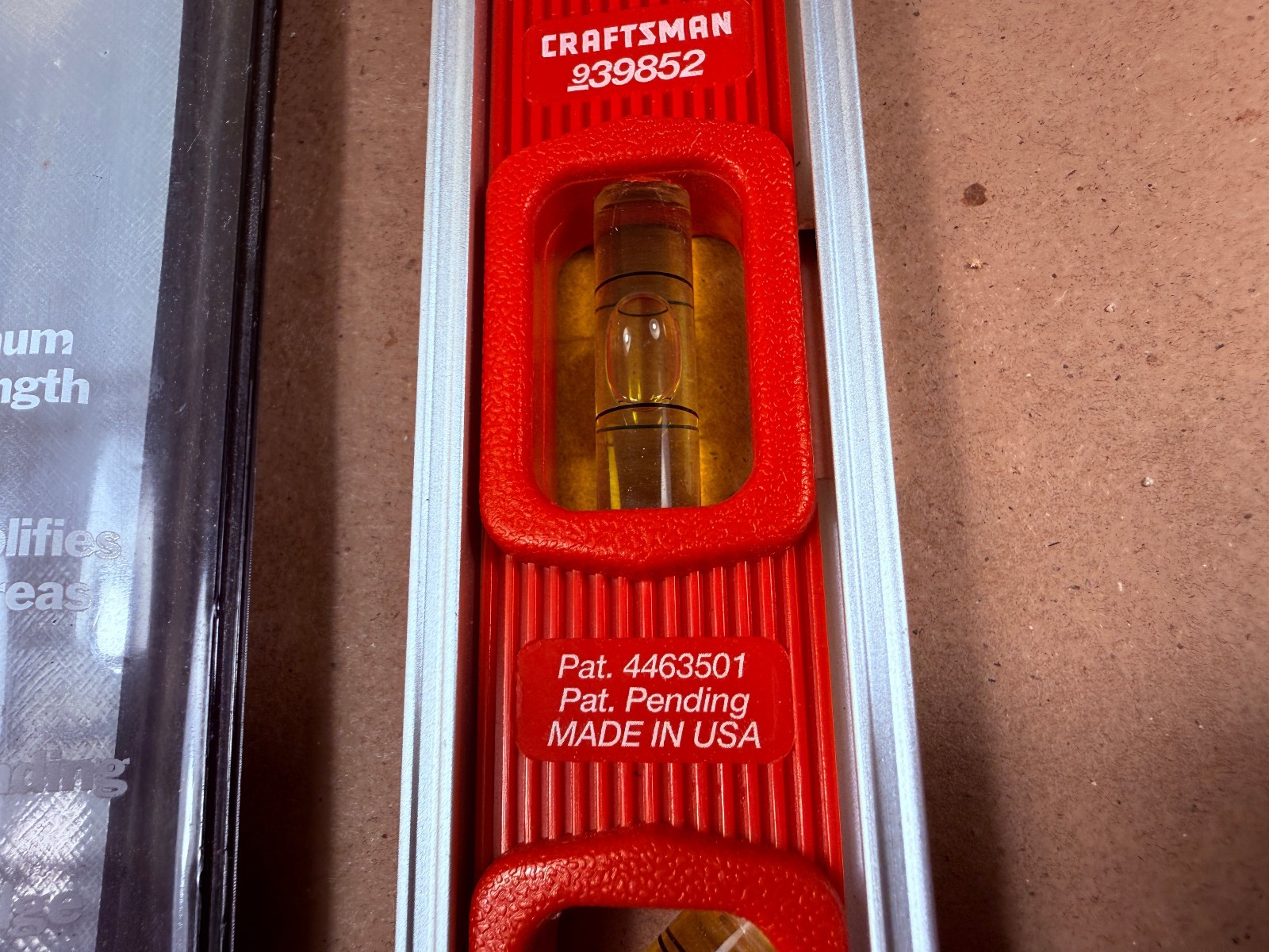 NEW Sears Craftsman USA Nos Torpedo Level 9” 39852 Red Magnetic w/ Pouch