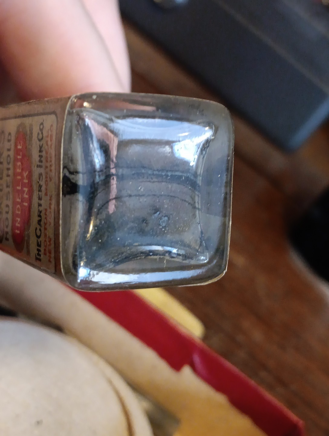 Antique CARTER's Indelible Household INK BOTTLE & BOX Set for Fountain Pen