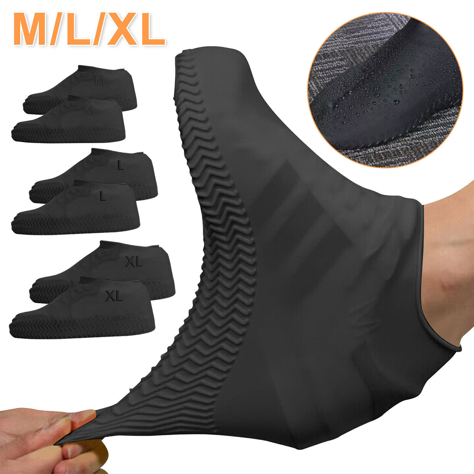 Anti-slip Silicone Rain Shoe Covers Reusable Waterproof Shoes Cover Protector