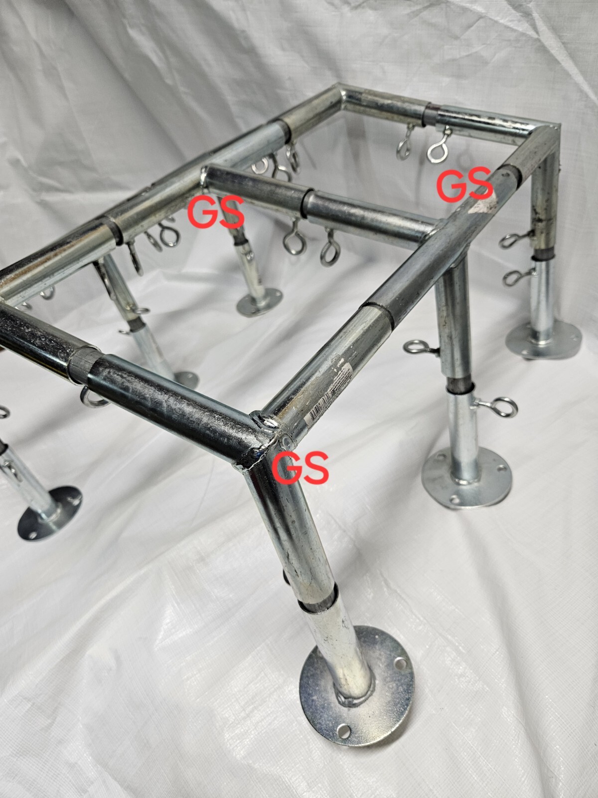 8 Leg Canopy Low Peak 10x30 Fittings Set 3/4'' Carport Frame Shed Tent 102Degree