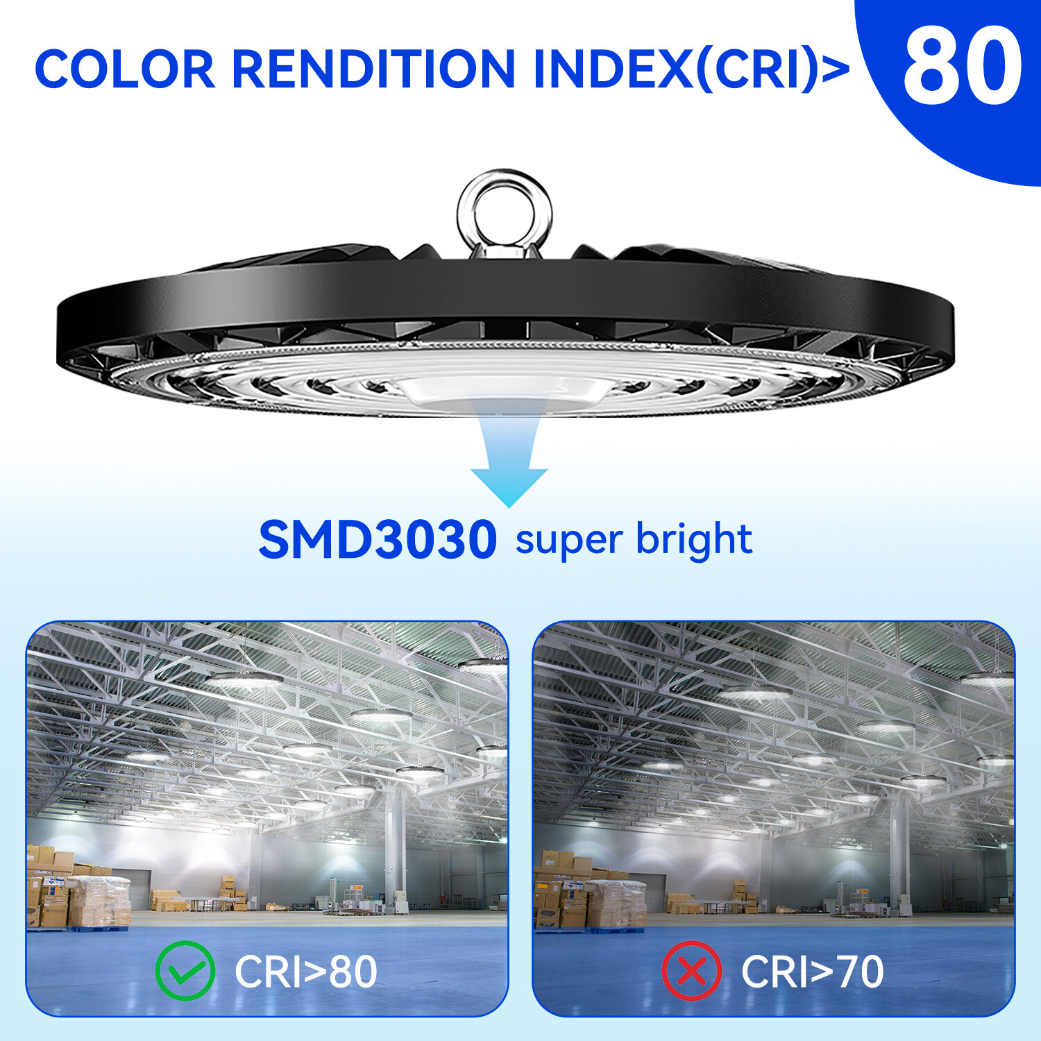 12 Pcs 200W UFO LED High Bay Light Industrial Commercial Warehouse Factory Light