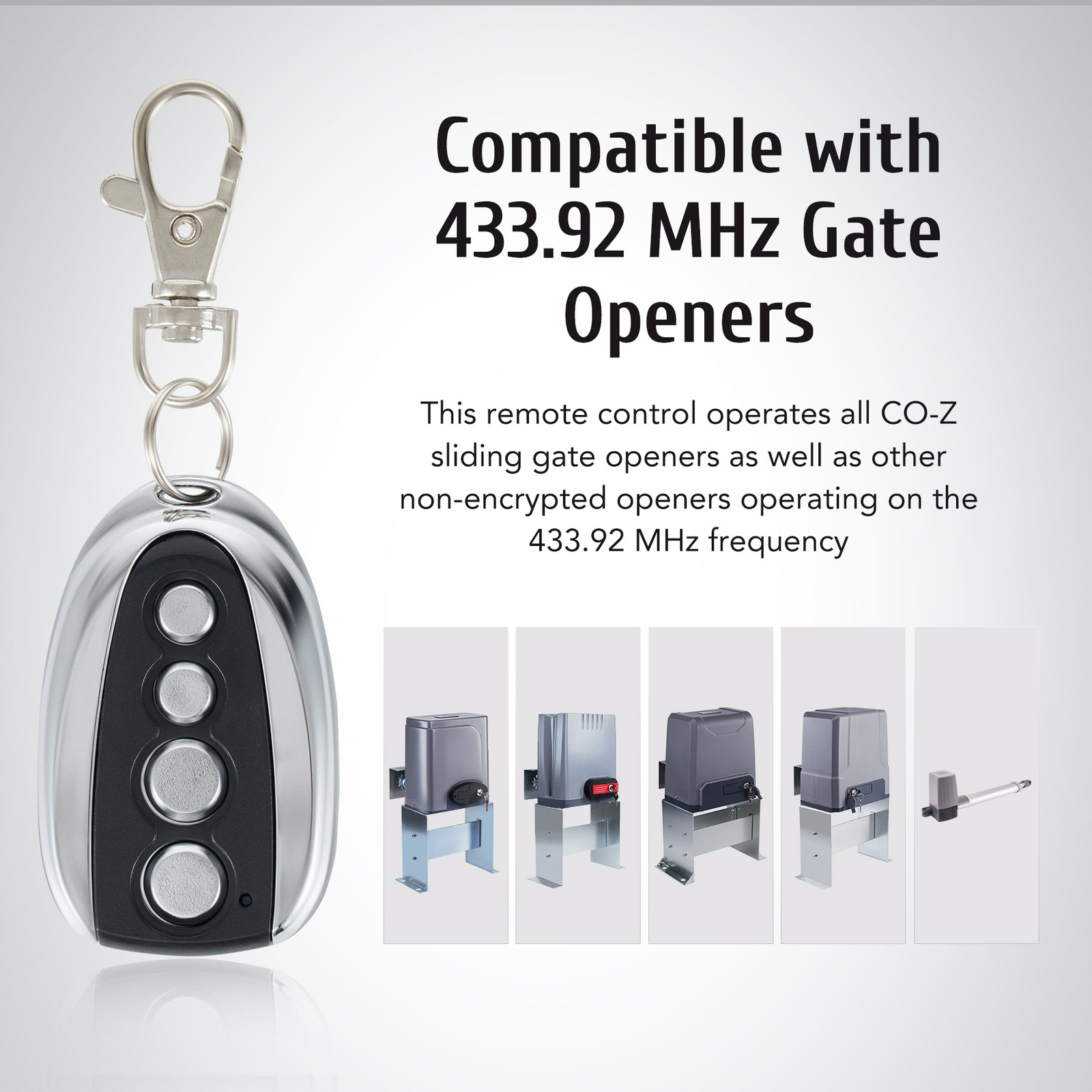 Ten Backup Keypad Automatic Operator For Sliding Gate Opener Wireless