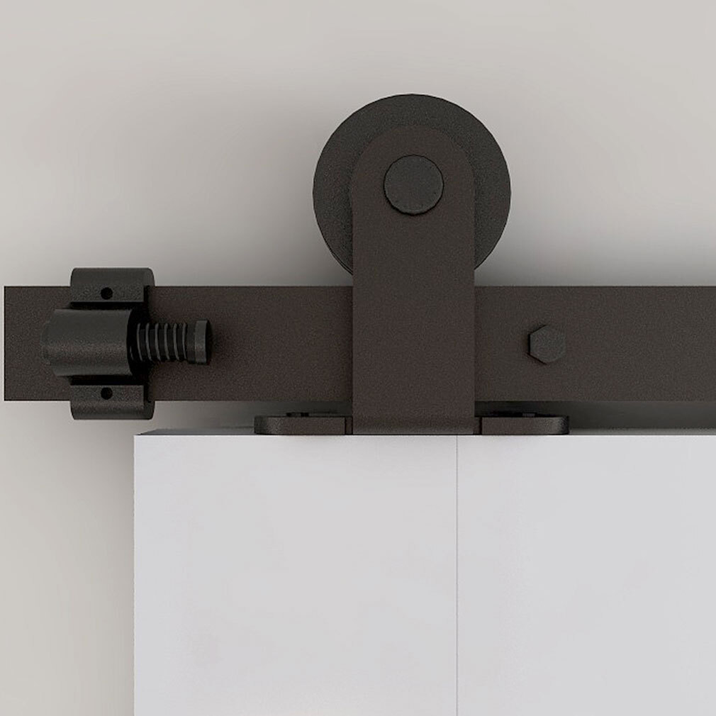 4-20FT Sliding Barn Wood Door Hardware Closet Track Kit For Single/Double/Bypass