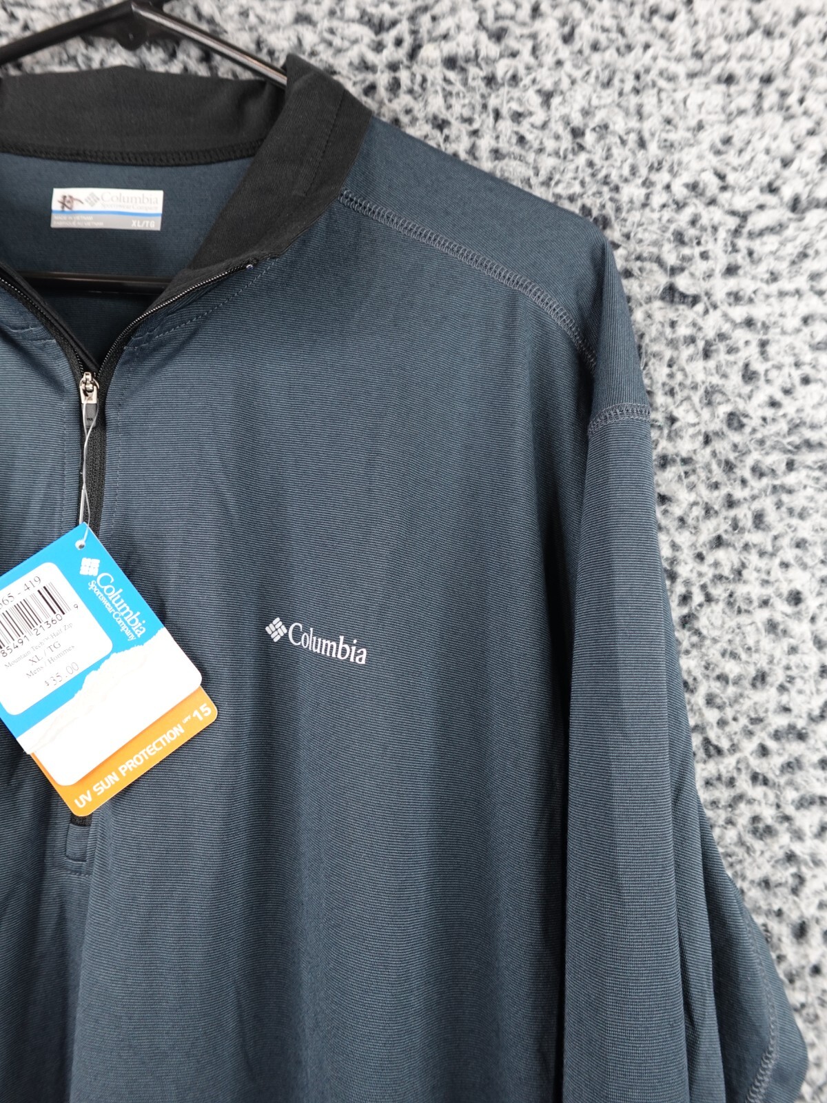 Men's Columbia Mountain Tech 1/2 Zip L/S Shirt Dark Teal Blue Sz XL New With Tag