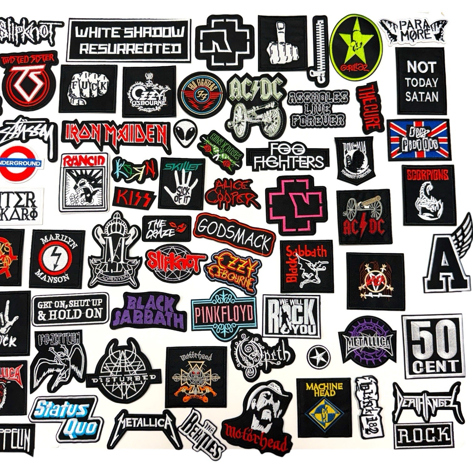 Rock Band Music Punk Heavy Metal Iron-On Embroidery Applique Patch Random Lots