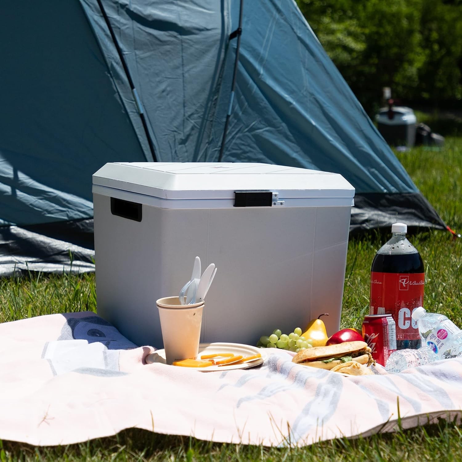 12V Iceless Cooler &Warmer Portable 29qt Electric Cooler Hard Sided Mini Fridge