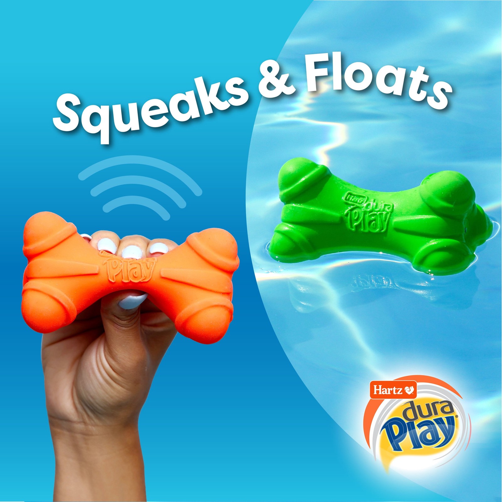 3 pack Dura Play Soft Dog Bone Toy Gentle Chewers Latex Assorted Colors