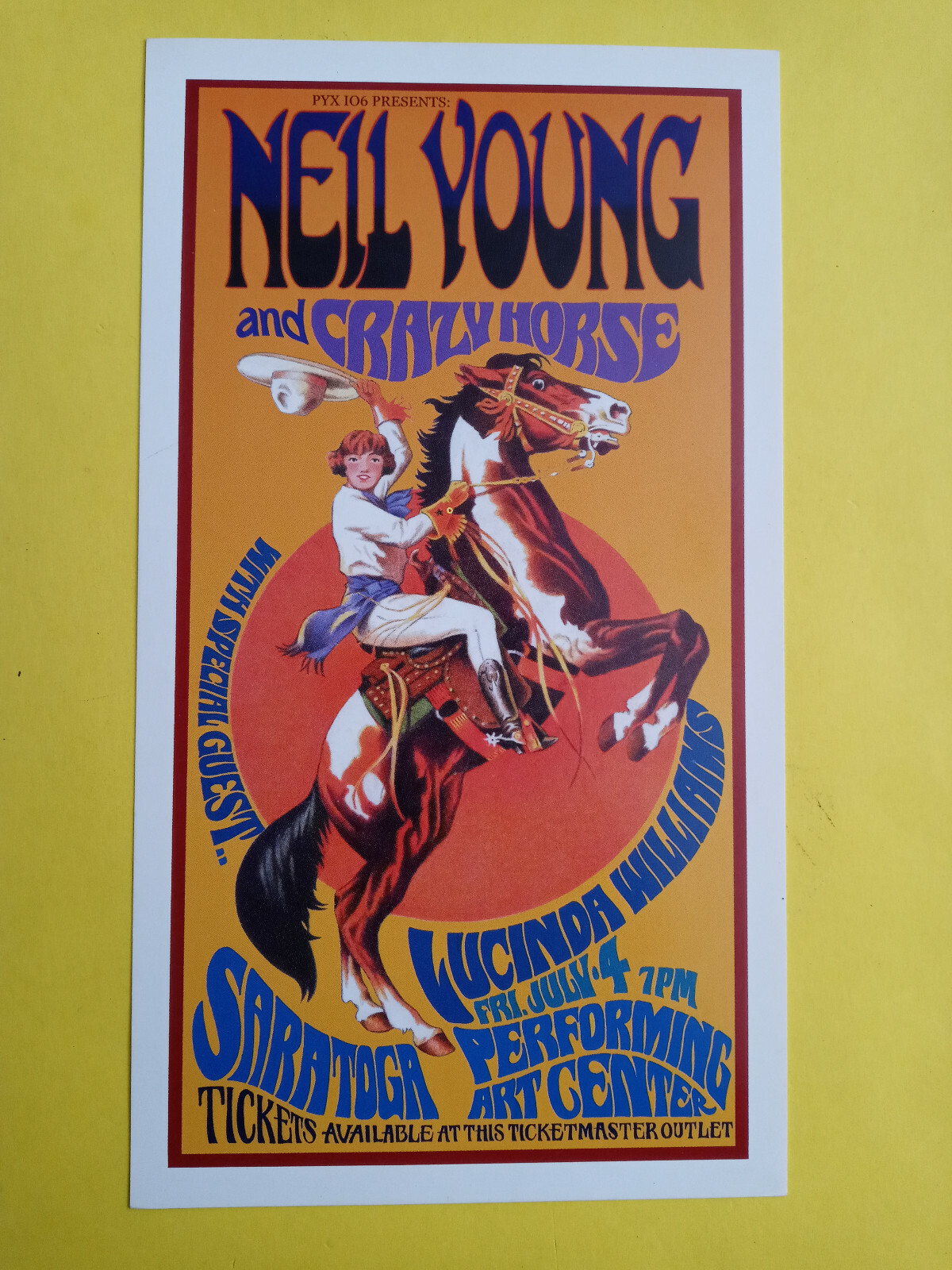 NeiL Young & CraZY HorSe Bob MaSSe 2003 HandbiLL