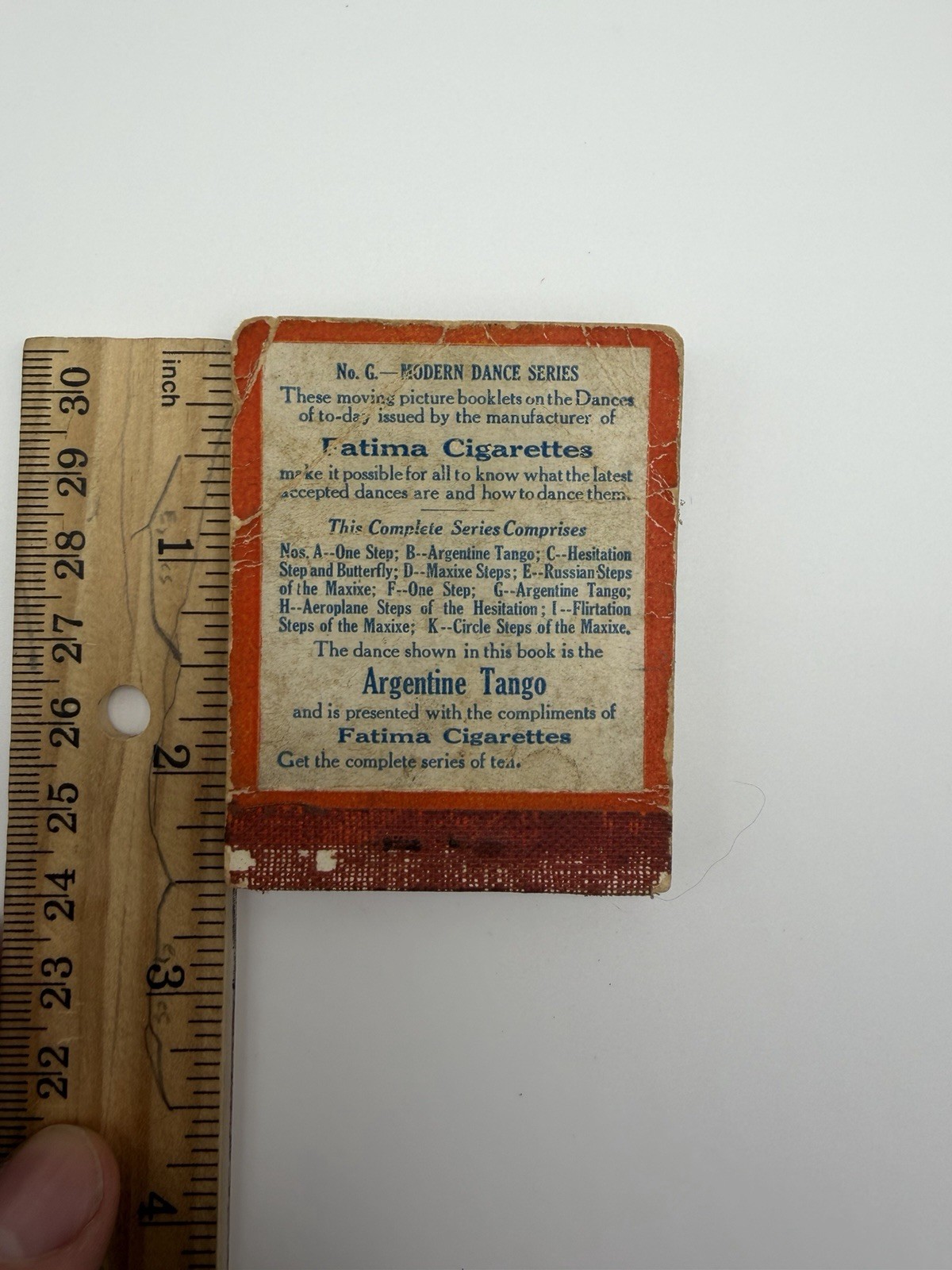 Fatima Turkish Blend Cigarettes Vintage Collectible Booklet Modern Dance Tango