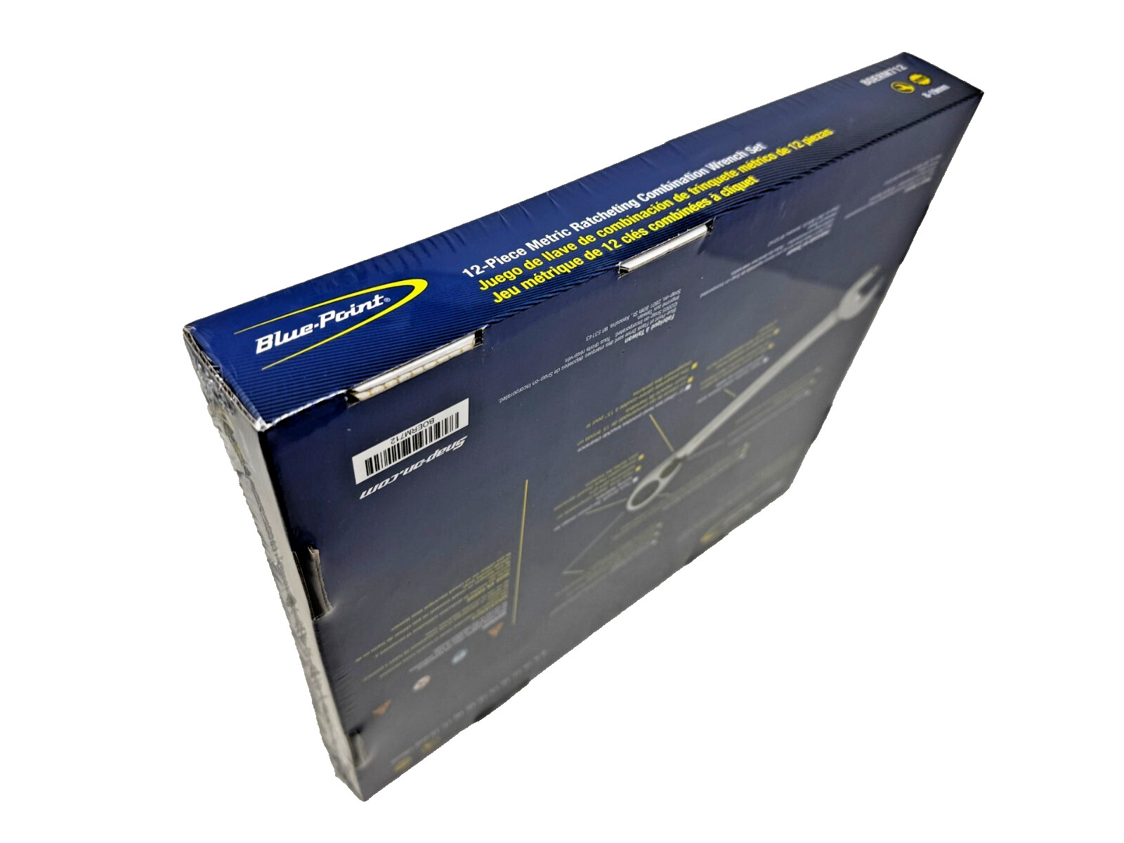 New Blue Point 12Pc 8-19mm Metric Ratcheting Combination Wrench Set BOERM712